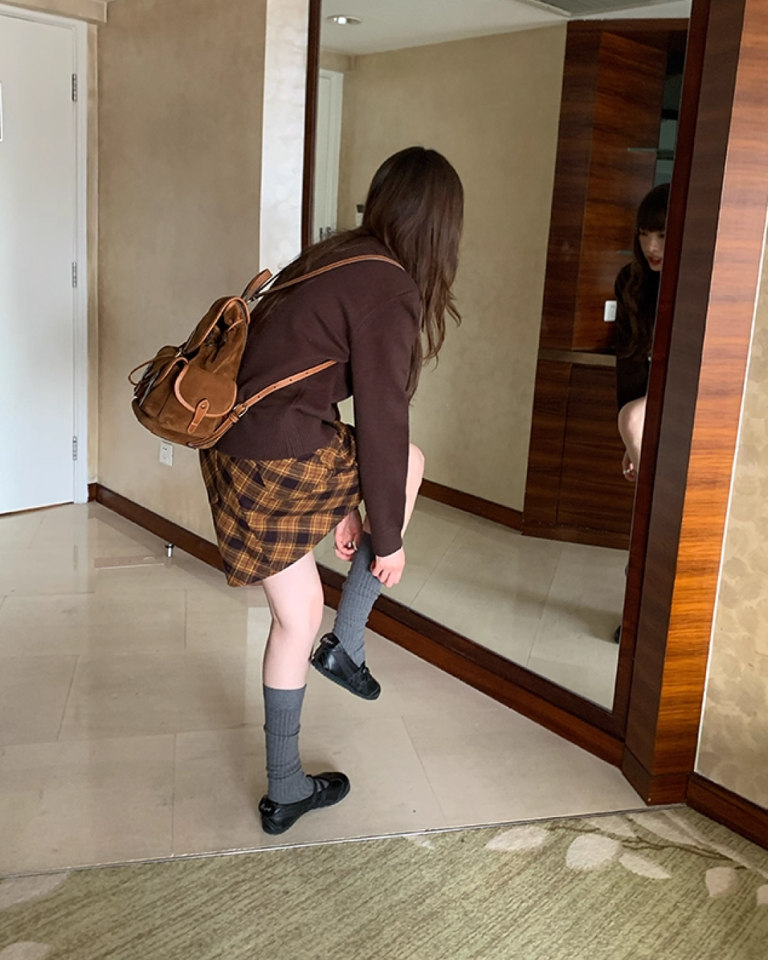 Bias Check Skirt　B0003