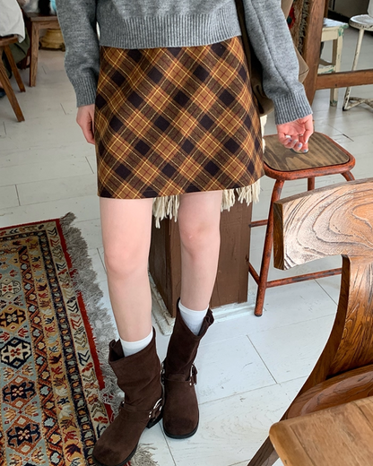 Bias Check Skirt　B0003