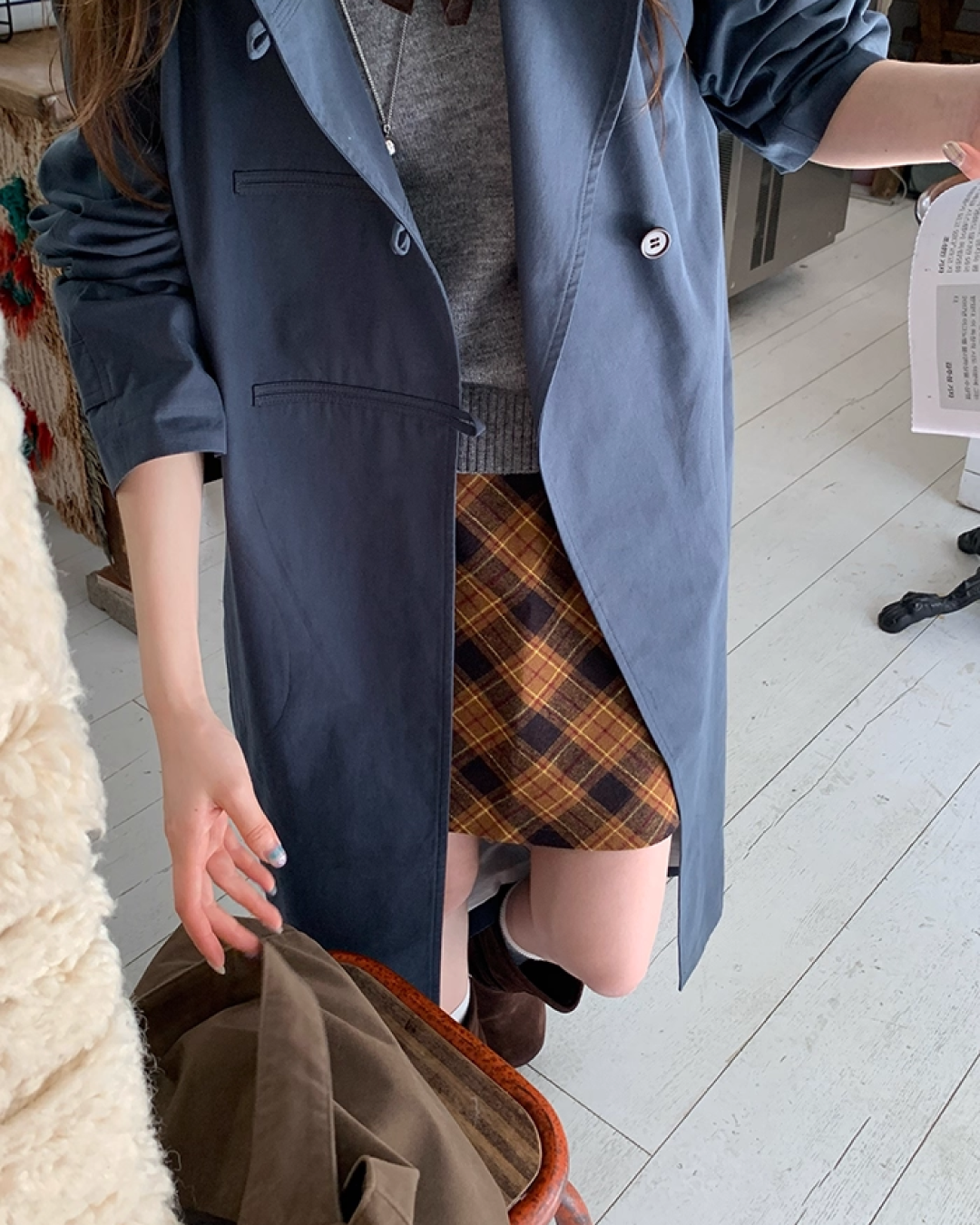 Bias Check Skirt　B0003