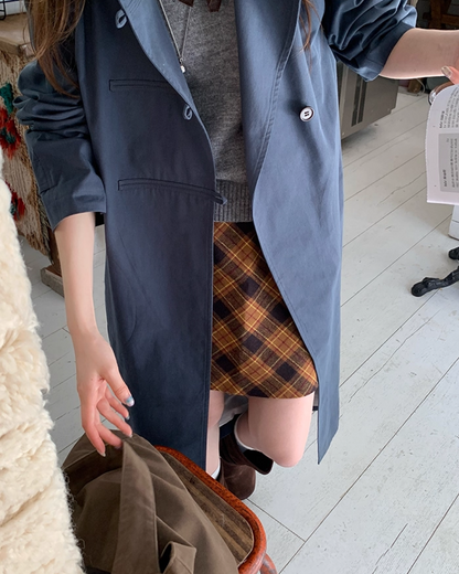 Bias Check Skirt　B0003