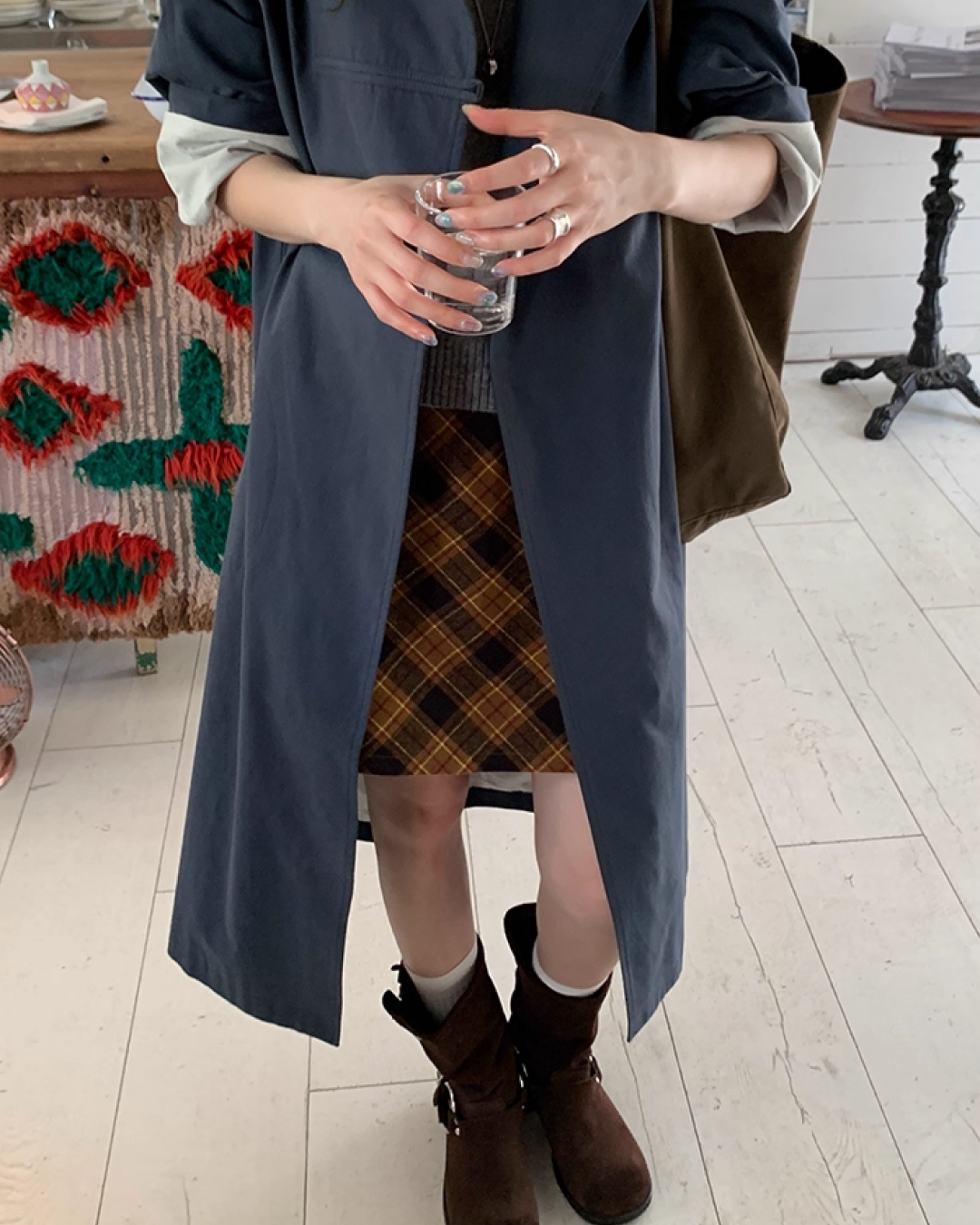 Bias Check Skirt　B0003