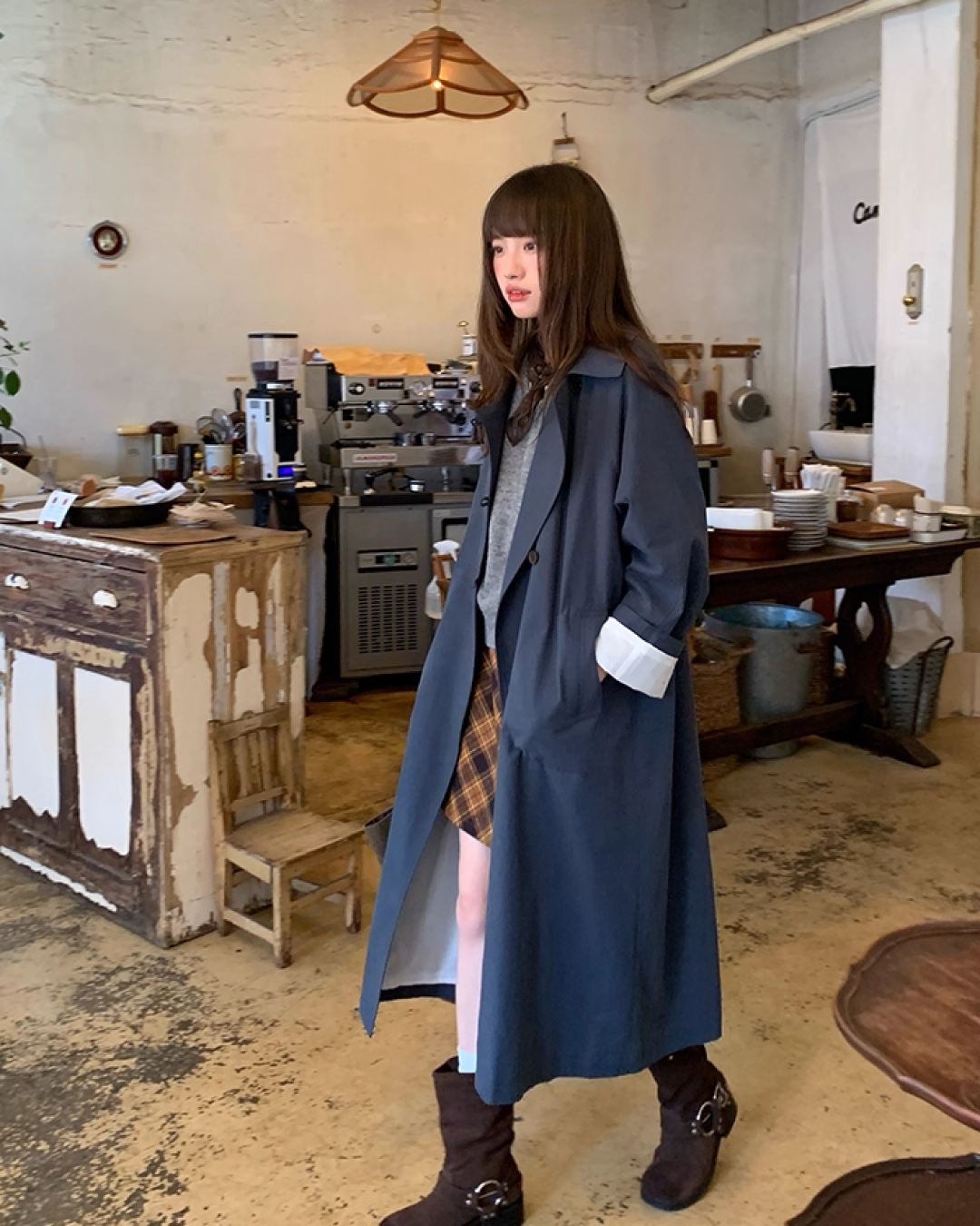 Bias Check Skirt　B0003