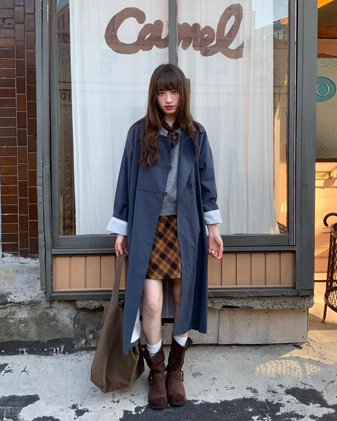 Bias Check Skirt　B0003