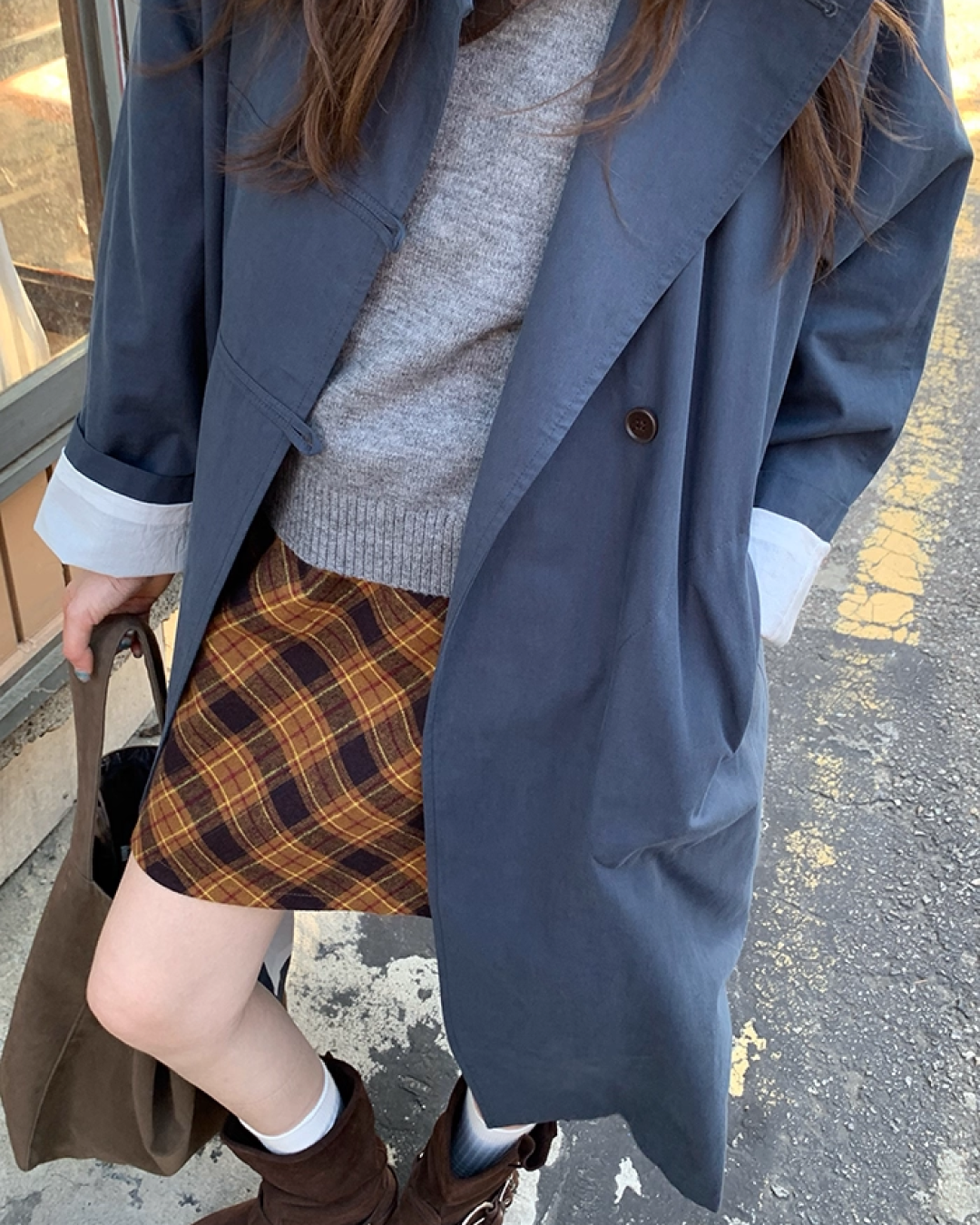 Bias Check Skirt　B0003