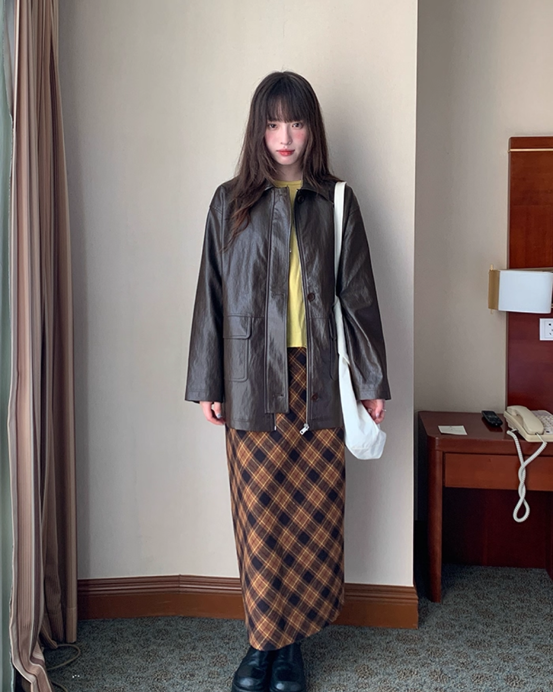 Bias Check Skirt　B0003