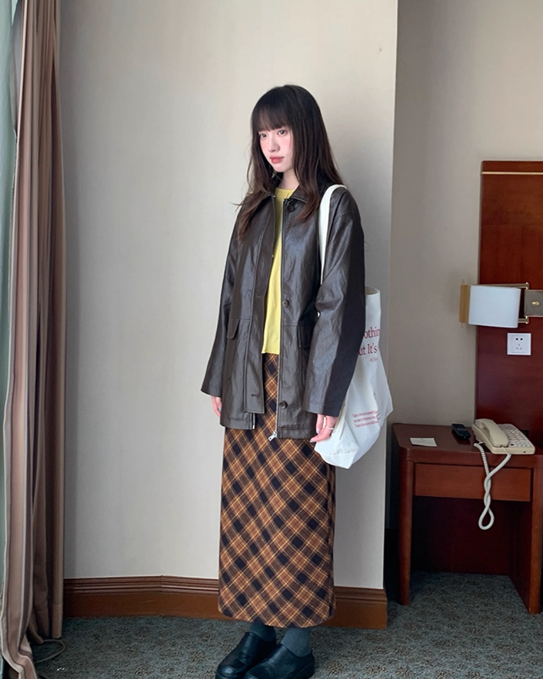 Bias Check Skirt　B0003