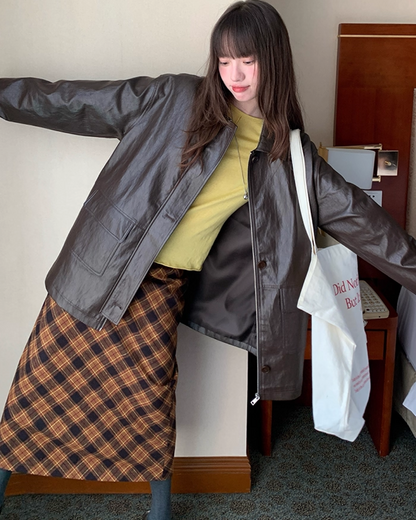 Bias Check Skirt　B0003