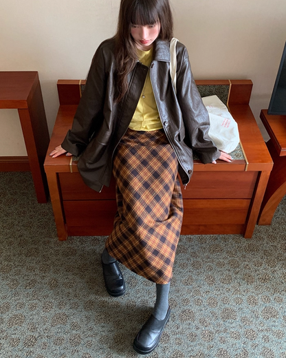 Bias Check Skirt　B0003