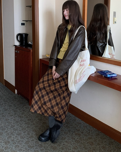 Bias Check Skirt　B0003