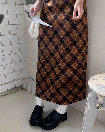 Bias Check Skirt　B0003