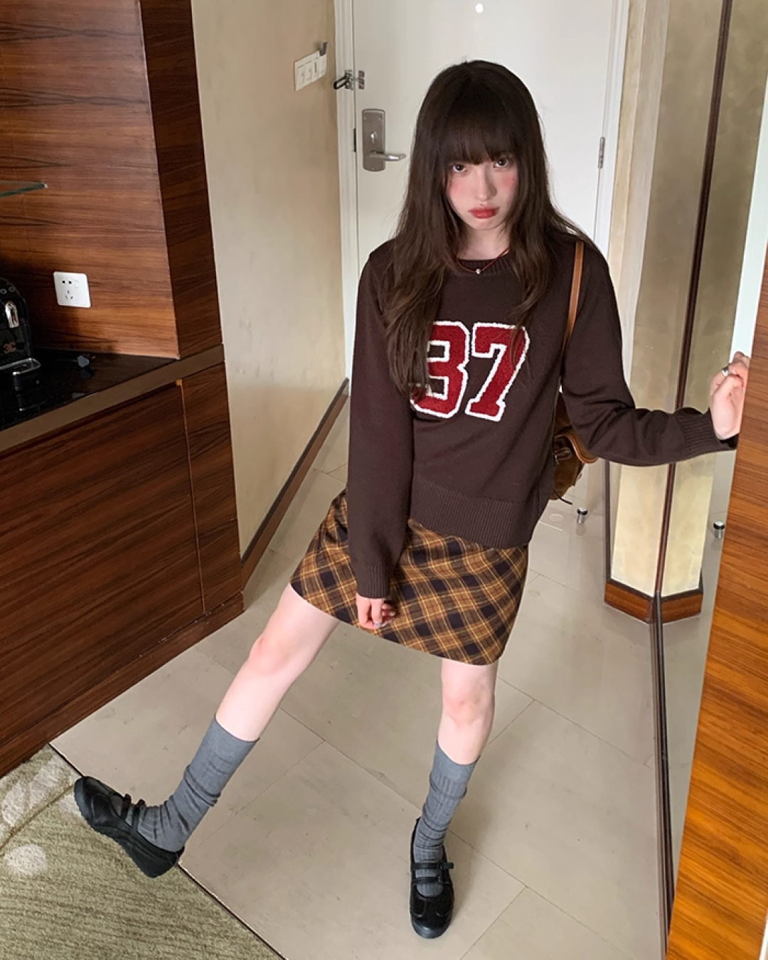 Bias Check Skirt　B0003