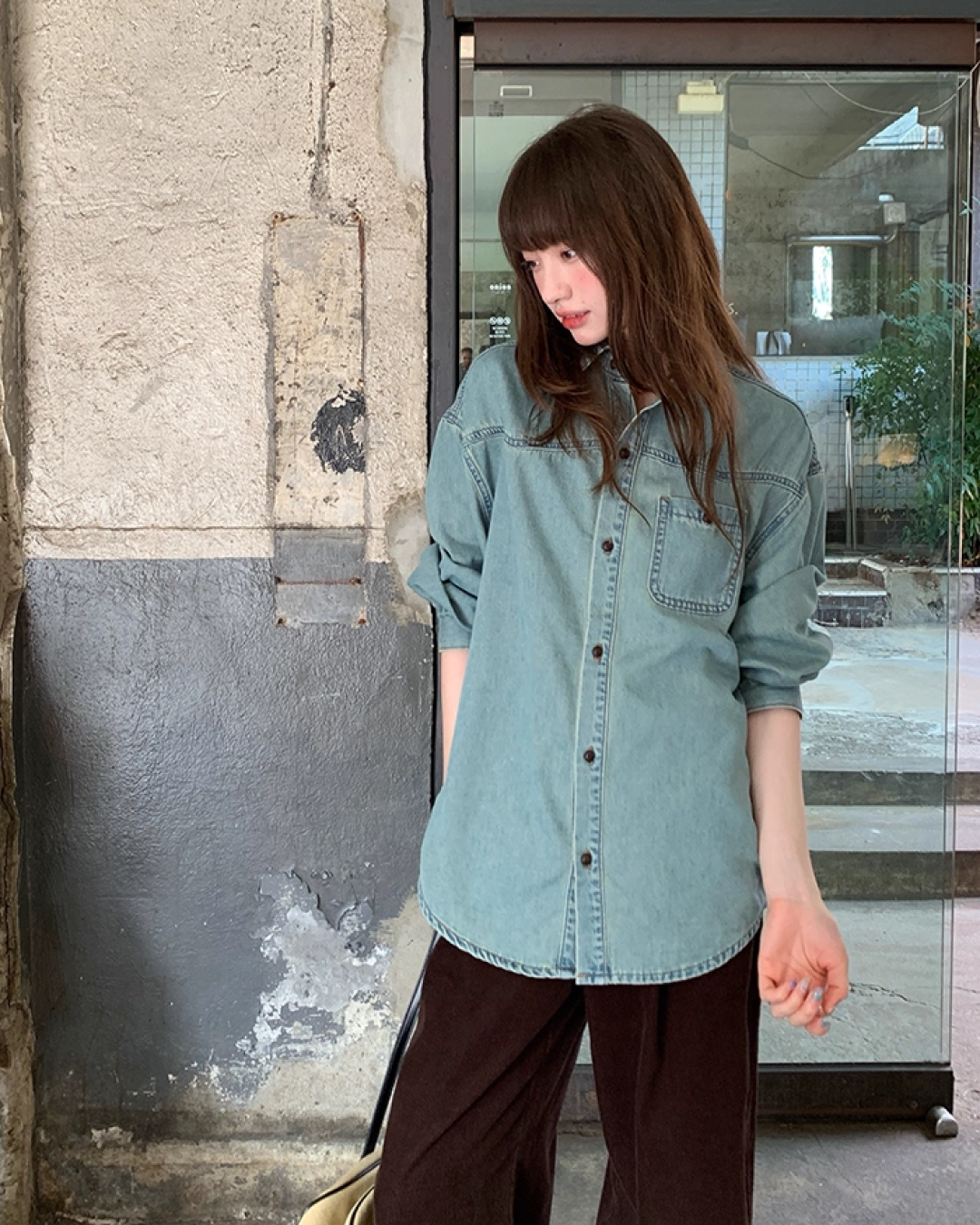 Back Embroidery Denim Shirts　B0005