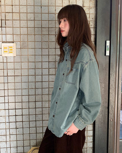 Back Embroidery Denim Shirts　B0005