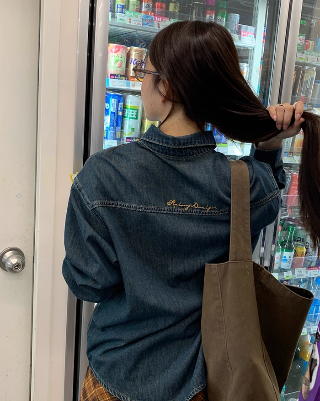 Back Embroidery Denim Shirts　B0005