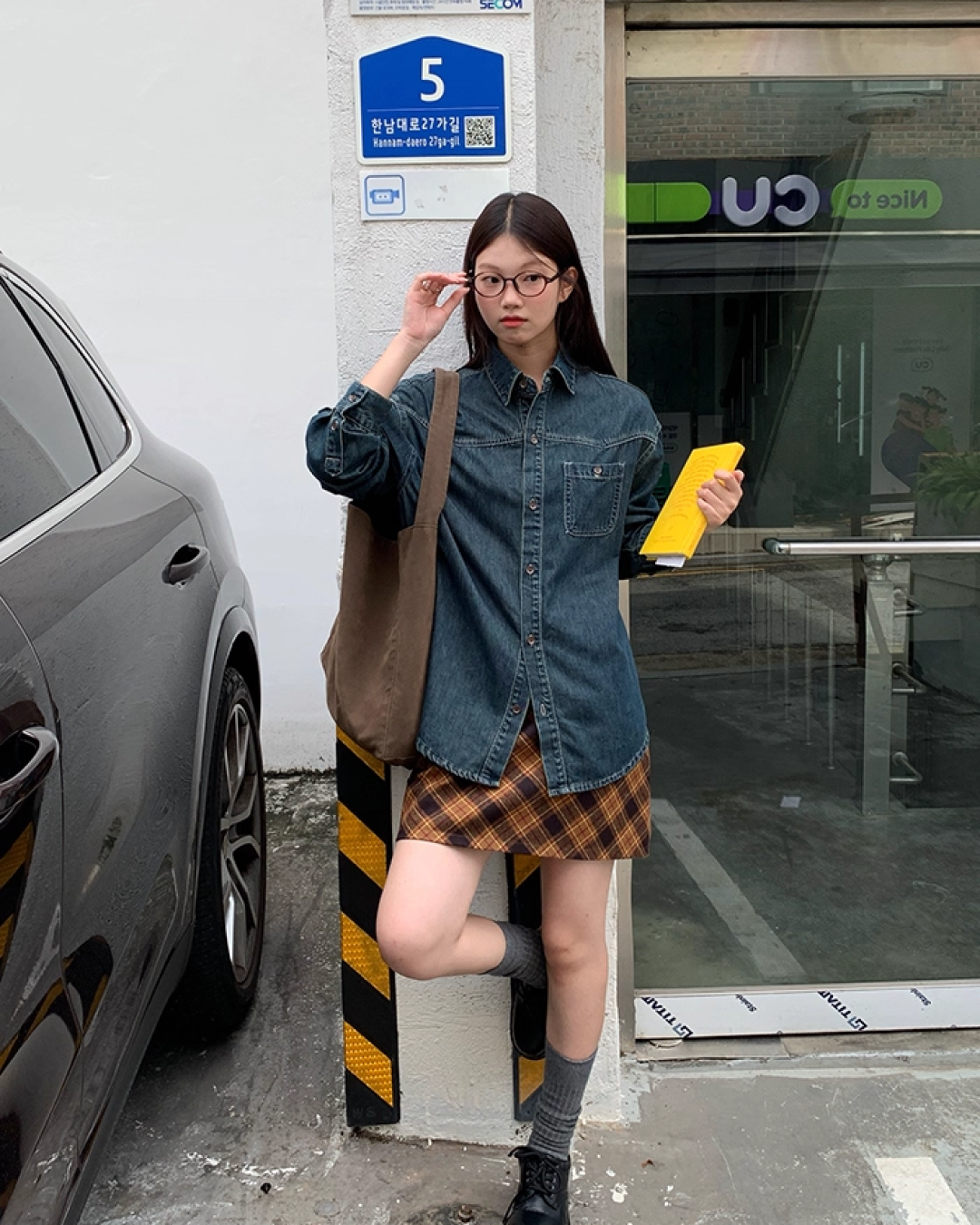 Back Embroidery Denim Shirts　B0005