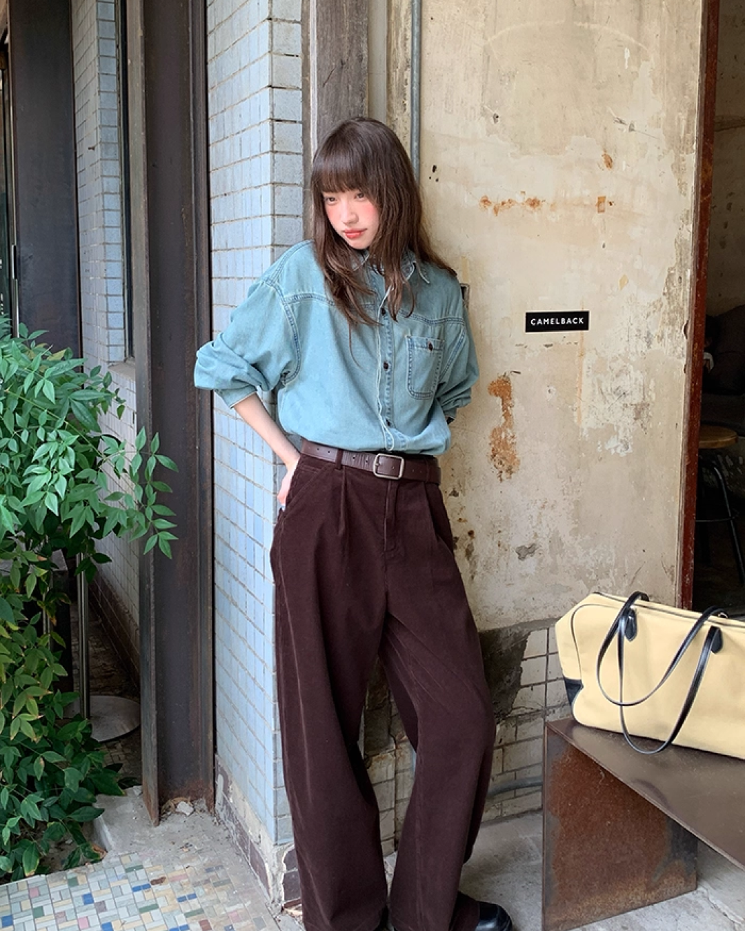 Back Embroidery Denim Shirts　B0005