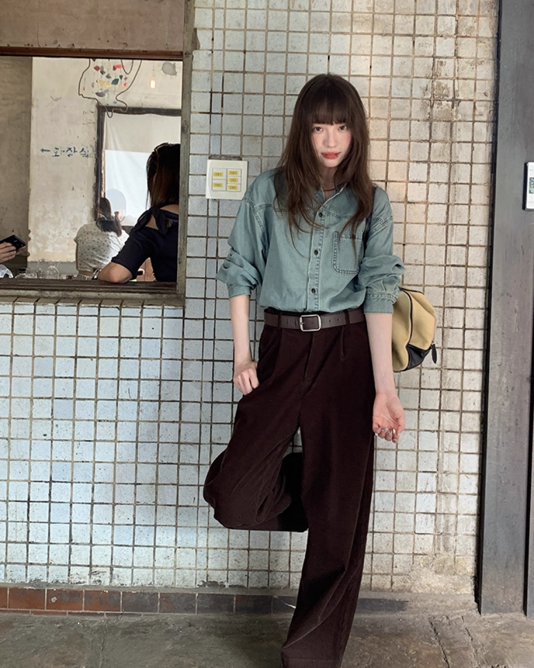 Back Embroidery Denim Shirts　B0005