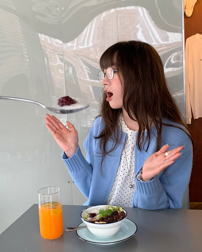 Color Double Zip Knit B0008