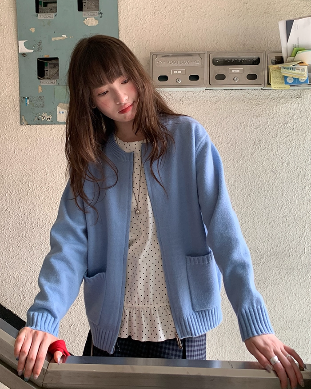 Color Double Zip Knit B0008