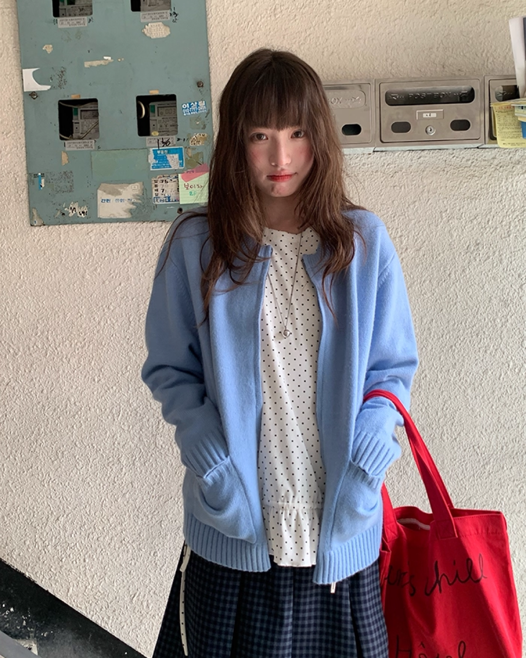 Color Double Zip Knit B0008