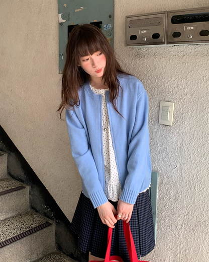 Color Double Zip Knit B0008