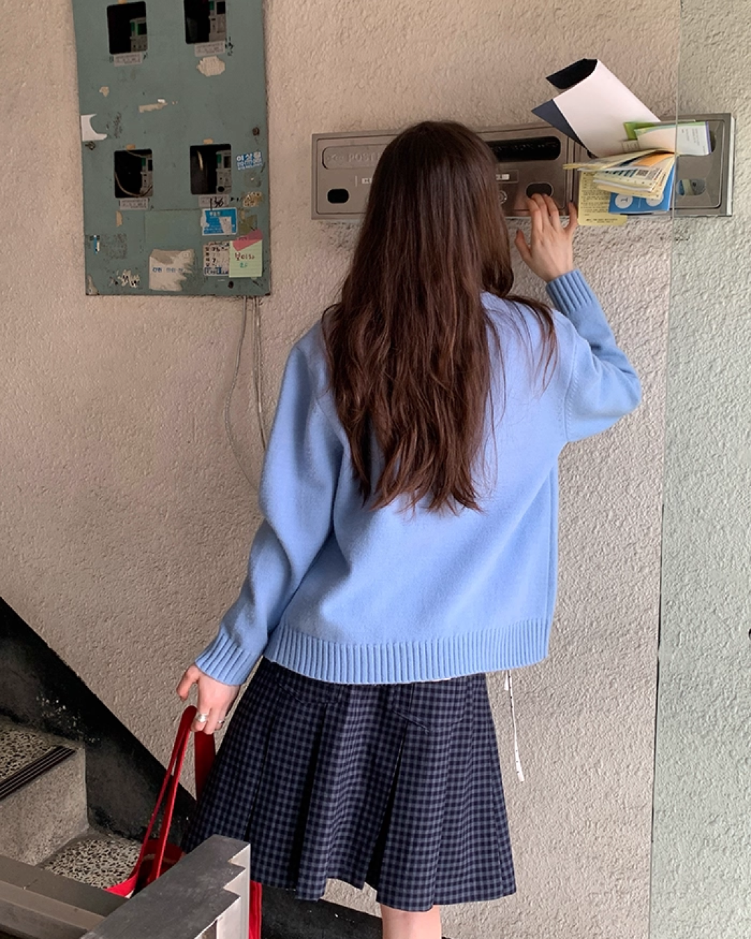 Color Double Zip Knit B0008