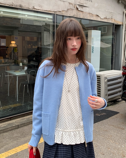 Color Double Zip Knit B0008