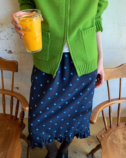 Color Double Zip Knit B0008