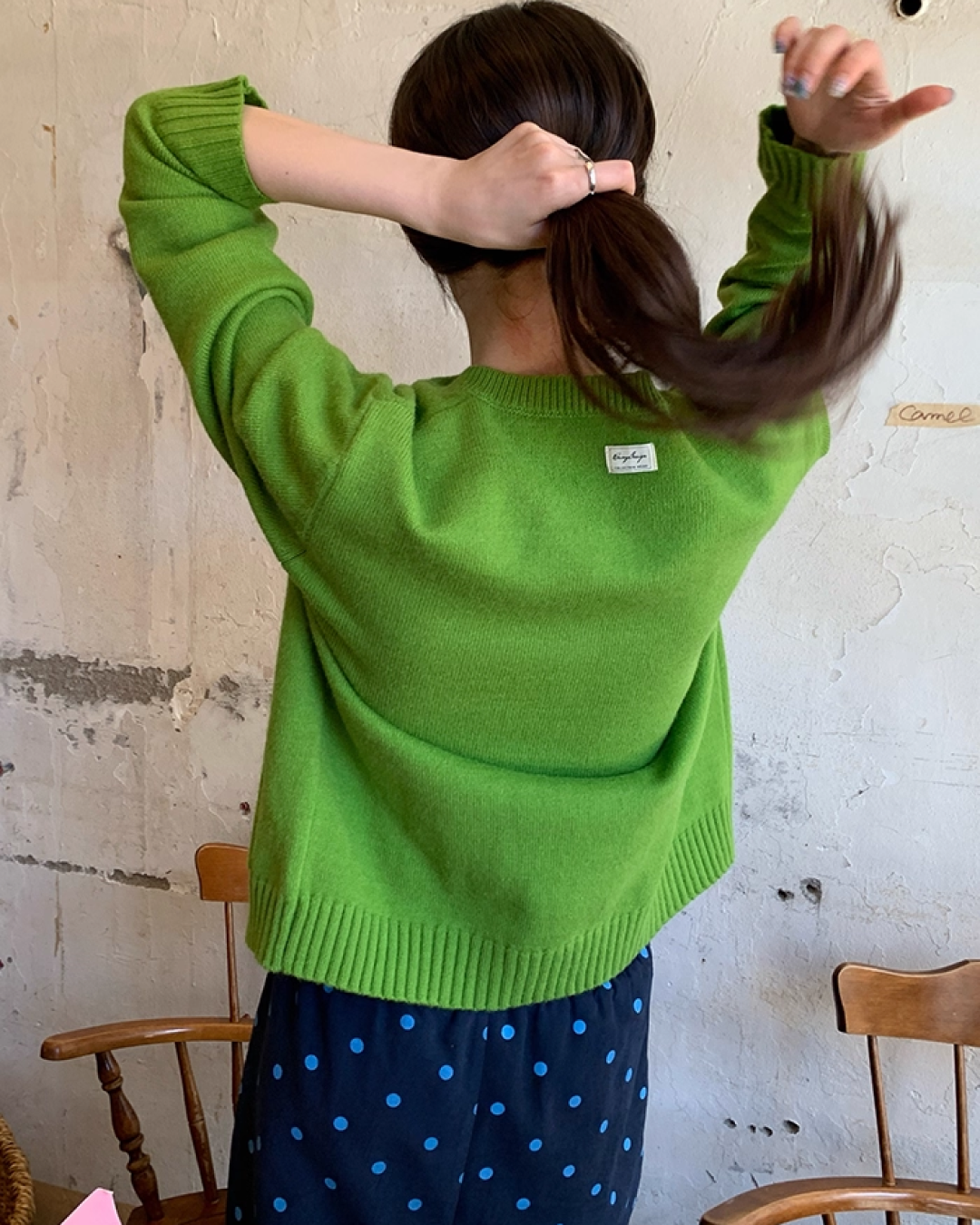 Color Double Zip Knit B0008