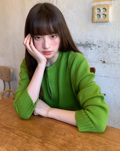 Color Double Zip Knit B0008