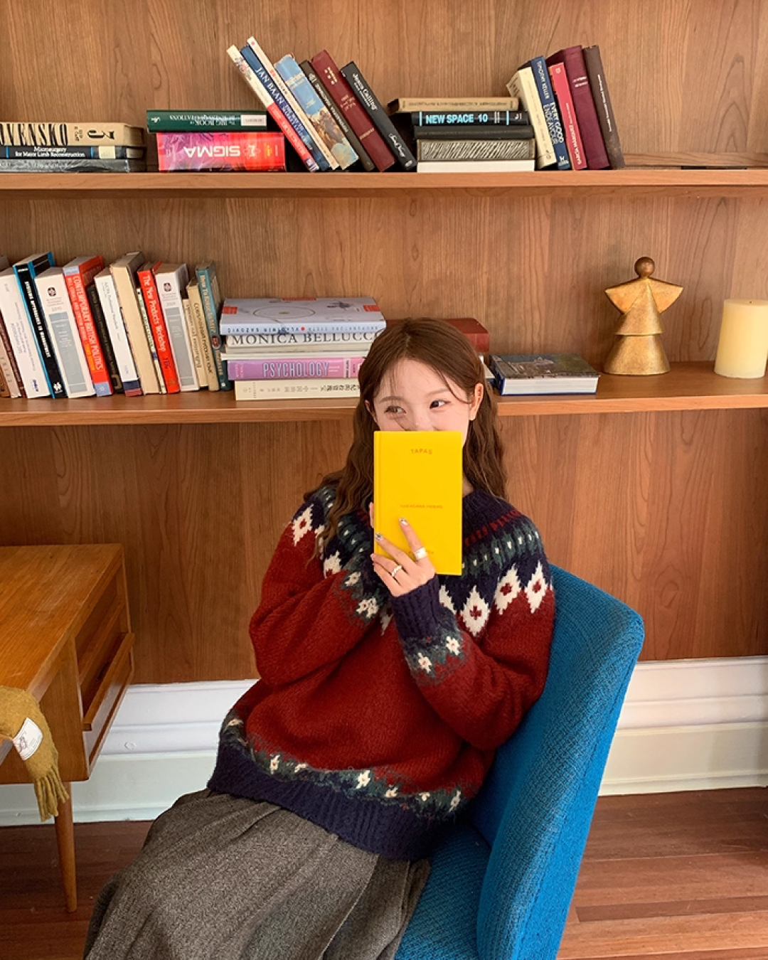 Nordic Pattern Knit Sweater B0012