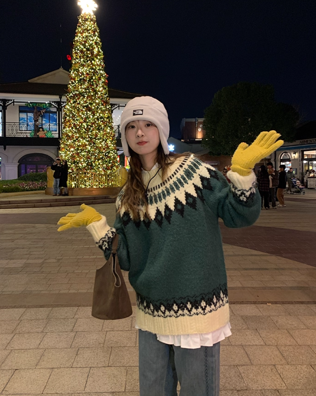 Nordic Pattern Knit Sweater B0012