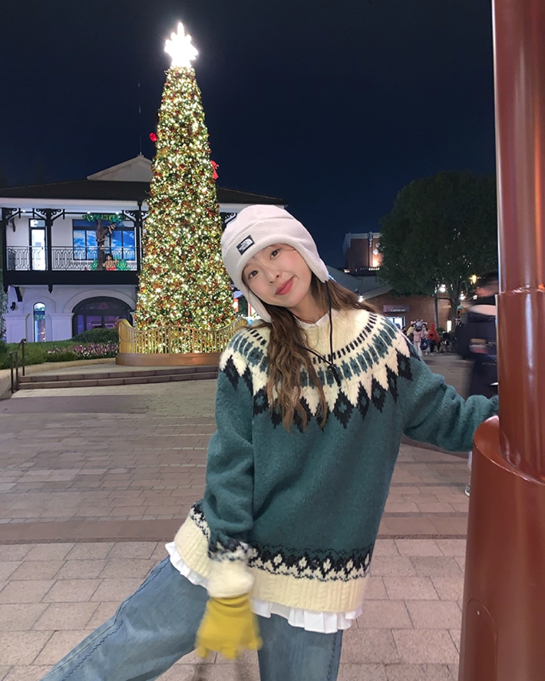 Nordic Pattern Knit Sweater B0012