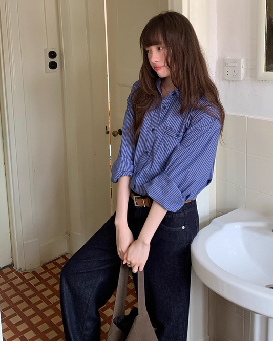 Stripe Long Sleeve Shirts B0013