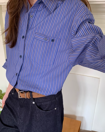 Stripe Long Sleeve Shirts B0013