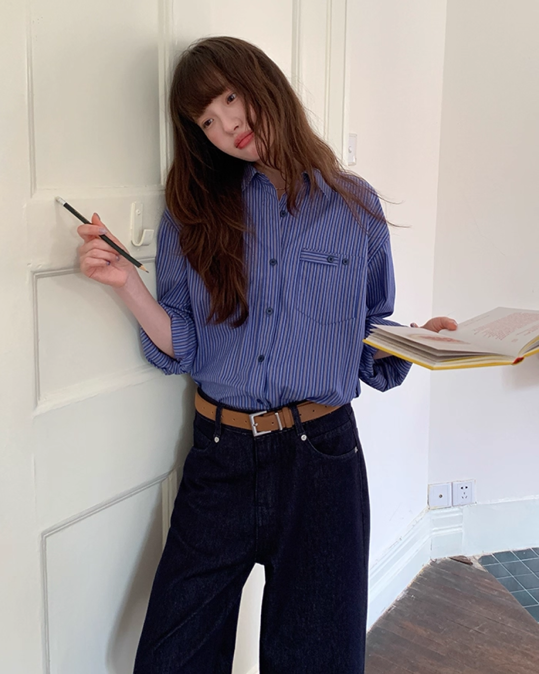 Stripe Long Sleeve Shirts B0013