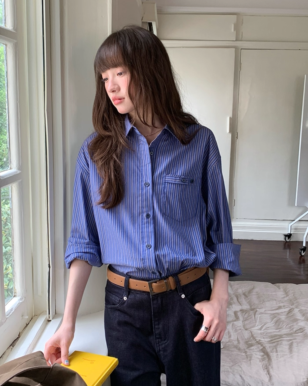 Stripe Long Sleeve Shirts B0013