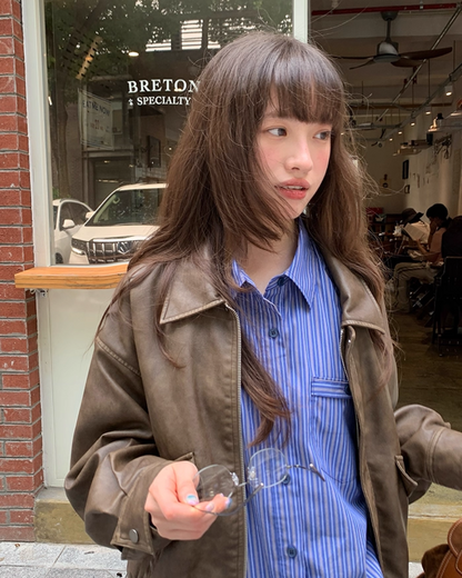 Stripe Long Sleeve Shirts B0013