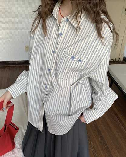 Stripe Long Sleeve Shirts B0013