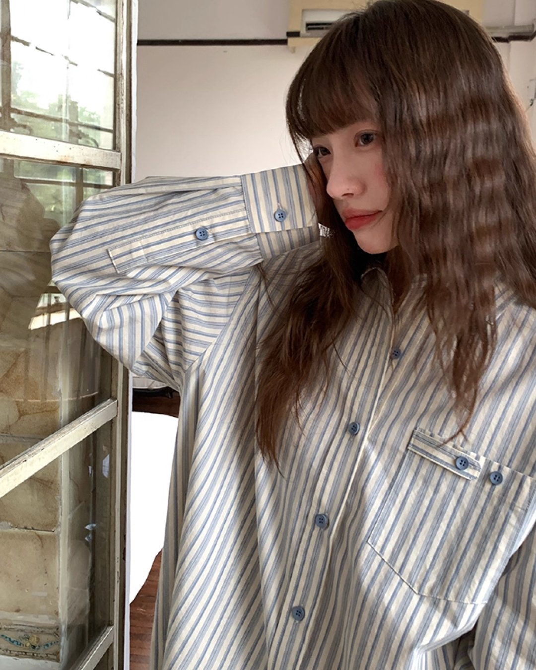 Stripe Long Sleeve Shirts B0013