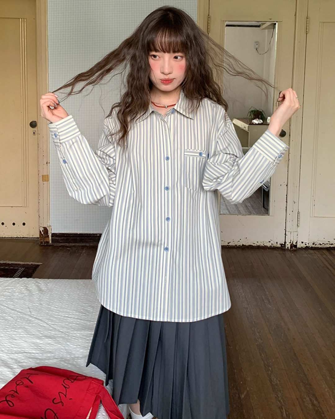 Stripe Long Sleeve Shirts B0013