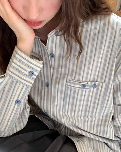 Stripe Long Sleeve Shirts B0013