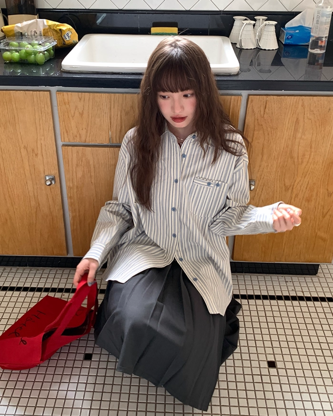 Stripe Long Sleeve Shirts B0013