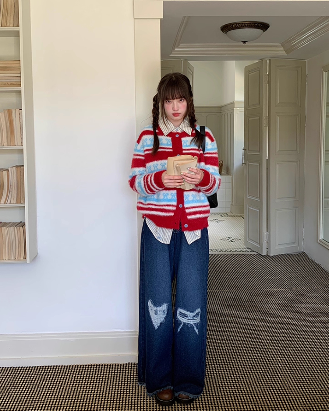 Damage Mark Denim Pants B0015