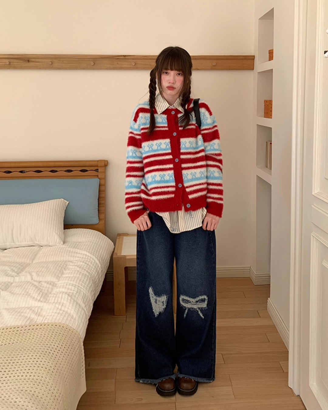 Damage Mark Denim Pants B0015