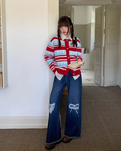 Damage Mark Denim Pants B0015