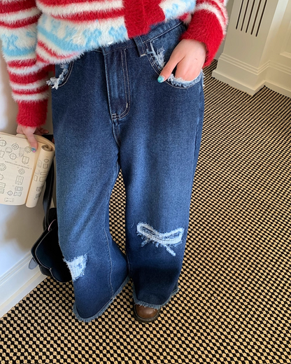 Damage Mark Denim Pants B0015