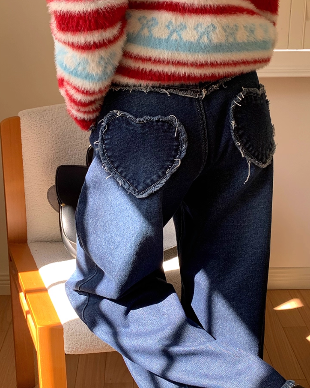 Damage Mark Denim Pants B0015