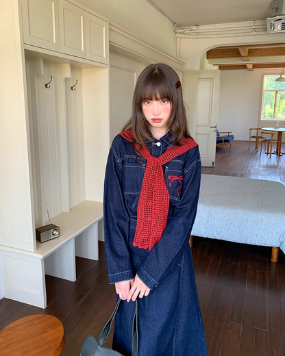 Denim Jacket Skirt Setup  B0016