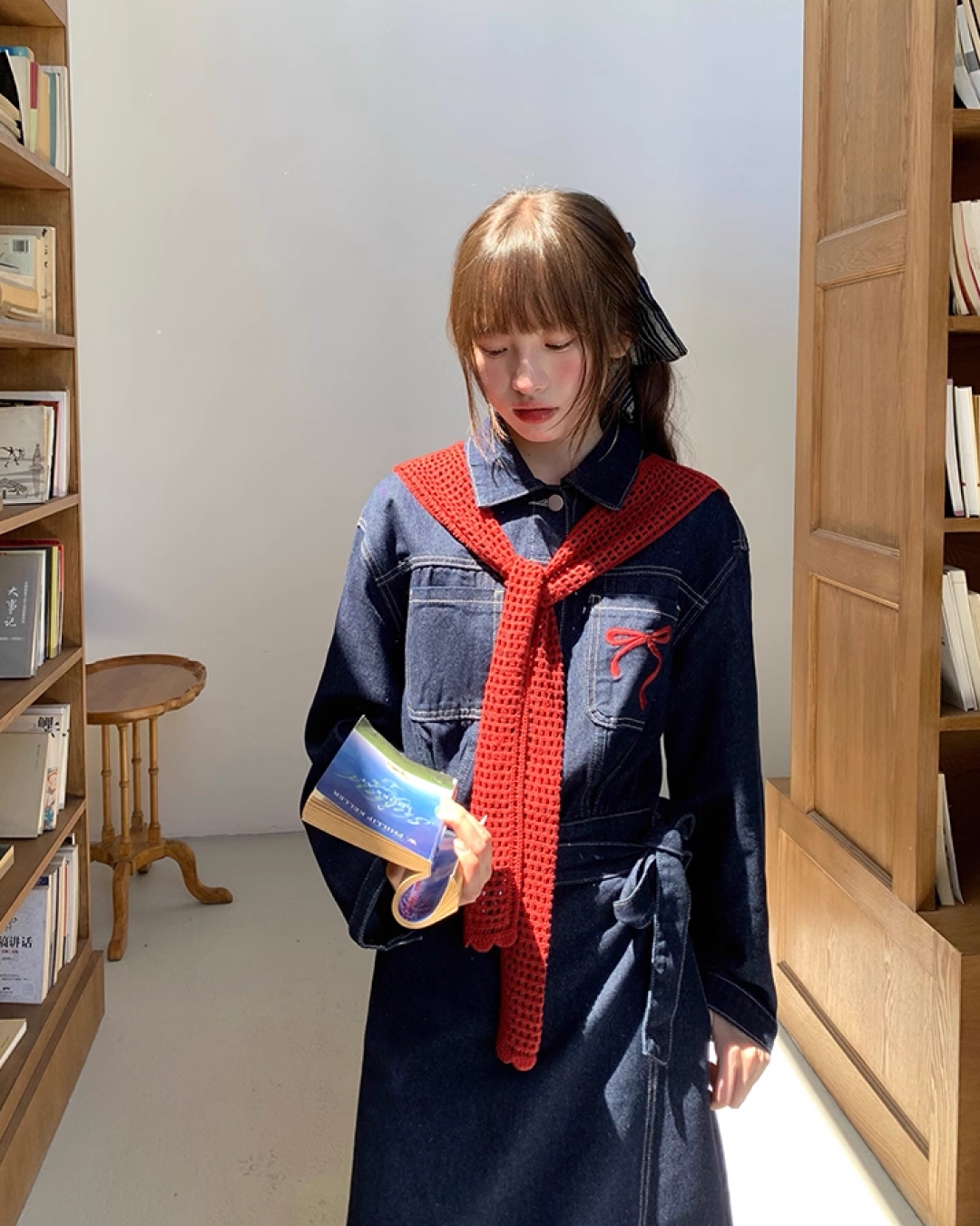 Denim Jacket Skirt Setup  B0016